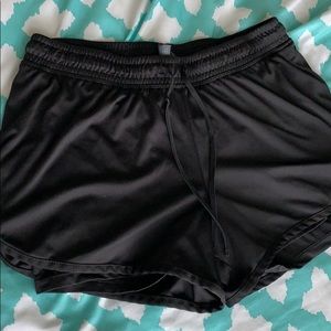Black swooshy shorts